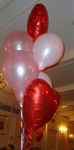Red and pink balloons