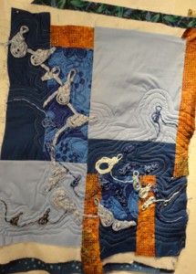 most of the top showing the quilt 