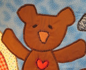 Baby quilt close up -